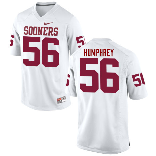 Men Oklahoma Sooners #56 Creed Humphrey College Football Jerseys Game-White - Click Image to Close